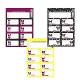 Keskin Color Kuromi Okul Etiketi 3 Sayfa 24 etiket - 2 paket - 1