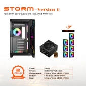 GAMEAGLE STORM BİLGİSAYAR KASASI + 850W +80 POWER + SIVI SOĞUTMA (SİYAH) - 3