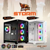 GAMEAGLE STORM BİLGİSAYAR KASASI + 850W +80 POWER + SIVI SOĞUTMA (SİYAH) - 1