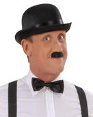 Charlie Chaplin Stil Yetişkin Şapkası – Siyah Melon Parti Şapkası - 1