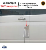 Vw T6 Transporter Krom Depo Kapağı 1 Parça  2015 Ve Üzeri Uyumlu Paslanmaz Çelik thumbnail 4