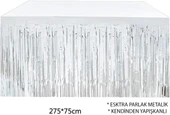 Gümüş Metalize Masa Eteği 275x75 Cm – Kendinden Yapışkanlı - 1