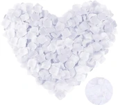 Beyaz Renk Gül Yaprağı Şekilli Konfeti 10 Paket 1000 Adet thumbnail 1