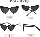 Siyah Renk Kalp Şekilli Parti Gözlüğü 15x5 Cm thumbnail 3