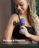 RENPHO Mini Isıtmalı Termal Masaj Cihazı, Derin Doku Perküsyon - Mor - 3