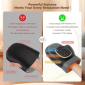 Estefanlo Isı Kompresyon Terapili El Masaj Aleti - Siyah - 3