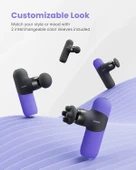 RENPHO Mini Isıtmalı Termal Masaj Cihazı, Derin Doku Perküsyon - Mor - 2