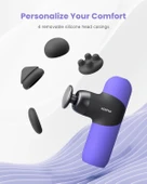 RENPHO Mini Isıtmalı Termal Masaj Cihazı, Derin Doku Perküsyon - Mor - 5