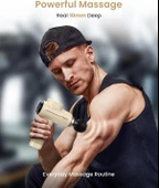 RENPHO Sırt ve Boyun İçin Taşınabilir Perküsyon Masaj Aleti - Krem - 3