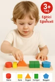 3D Ahşap Geometrik Bloklar – Renkli Eğitici Şekillerle Motor Beceriler ve Koordinasyon Oyunu - 1