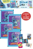 4 Paket Stitch Panini Süper ScrapBook Çıkartma 20 Adet Sticker - 1