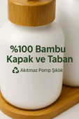 2’li Sabunluk Seti Bambu Kapaklı Çok Amaçlı Sıvı Sabun ve Deterjan Şişesi 500 ml - 5