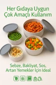 4'lü Kapaklı Gıda Saklama Kabı Seti – Mikrodalga ve Difrize Uygun - 7