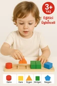 3D Ahşap Geometrik Bloklar – Renkli Eğitici Şekillerle Motor Beceriler ve Koordinasyon Oyunu - 2
