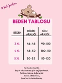 Gri Çiçek Desenli Büyük Beden Kadın Uzun Kol Anne Pijama Takımı -  %100 Pamuk Penye Mevsimlik - 3