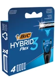 Bic Flex 3 Hybrid 3 Bıçaklı Erkek Tıraş Bıçağı, 1 Sap + 12 Yedek Başlık + Çanta 12 Aylık Paket - 4