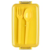 BUFFER® 2 Bölmeli Çok Amaçlı 900 ml Kapasiteli Çatal Kaşıklı Dayanıklı Beslenme Kabı Yiyecek Kutusu thumbnail 5