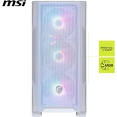 MSI MAG FORCE M100R WHITE GAMING MICRO-TOWER PC KASASI BEYAZ - 2