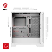MSI MAG FORCE 320R AIRFLOW WHITE GAMING MID-TOWER PC KASASI BEYAZ - 5