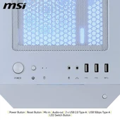 MSI MAG FORCE M100R WHITE GAMING MICRO-TOWER PC KASASI BEYAZ - 6