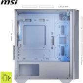 MSI MAG FORCE M100R WHITE GAMING MICRO-TOWER PC KASASI BEYAZ - 5