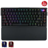 ASUS ROG AZOTH EXTREME NX SNOW KABLOSUZ ALÜMİNYUM KARBON FİBER ŞASE RGB GAMING KLAVYE - 1