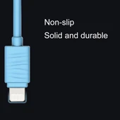 Joyroom JR-S118 iPhone Lightning USB Hızlı Şarj ve Data Kablosu 1m Mavi thumbnail 2