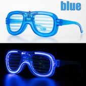 Mavi Led Işıklı Parti Gözlüğü - Neon 3 Modlu thumbnail 1
