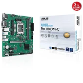 ASUS PRO H810M-C CSM DDR5 HDMI-DP TYPEC PCIE 5.0 1851P MATX KURUMSAL ANAKART - 1