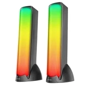 MIKADO MD-183 2.0 3W*2 Bluetooth Siyah RGB Aydınlatmalı USB + 3.5mm USB 5V Speaker Hoparlör thumbnail 1