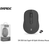 Everest SM-300 Usb Siyah 4D Optik Süper Sessiz Alkalin Pil Kablosuz Mouse - 5