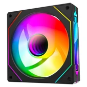 RAMPAGE 7C-120S Double Ring Aynalı ARGB Siyah Kasa Fanı - 1