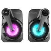 MIKADO MD-X27 1+1 3W Usb 2.0 Siyah Rgb Hoparlör thumbnail 1