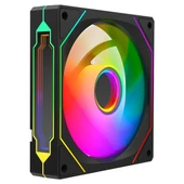 RAMPAGE 7C-120S Double Ring Aynalı ARGB Siyah Kasa Fanı - 2