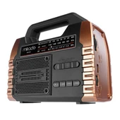 Mikado MDR-325 Ahşap USB- TF Destekli FM/AM/SW/BT+SOLAR+Power Bank 3 Band Klasik Radyo - 2