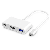 HYTECH HY-USBC20 Type-C-HDMI-USB 3.0 METAL GÖRÜNTÜ ADAPTÖRÜ - 1