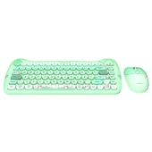 Everest KM-6285 CATTY MINI Renkli Tuşlu Yeşil 2.4 ghz + BT Kablosuz Q Multimedia Klavye + Mouse Set - 2
