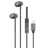 Hytech HY-XBK59 Siyah iPhone Telefon Uyumlu Lightning Konnektörlü Metal Bluetooth Kulaklık - 1