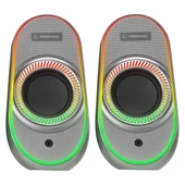 Rampage RMS-X3 2.0 6W Bluetooth Beyaz Multimedia RGB Işıklı Gaming USB Speaker - 3