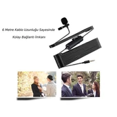 Snopy SN-100M Siyah Akıllı Telefon ve Youtuber Yaka Mikrofonu - 5