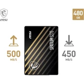 MSI 480GB SPATIUM S270 500-450MB/s SSD SATA-3 DİSK - 4