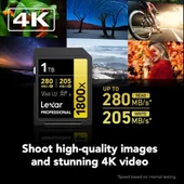 LEXAR 1TB  PROFESSIONAL 1800X LSD1800001T-BNNNU SDHC HAFIZA KARTI - 5