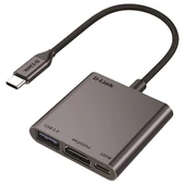 D-LINK DUB-C103 0.15metre TYPE-C - HDMI_USB 3.0 Çevirici Adaptör Gold 4K-60Hz/100W - 2