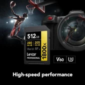 LEXAR 512GB PROFESSIONAL 1800X LSD1800512G-BNNNG SDHC HAFIZA KARTI - 6