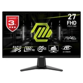 MSI 27" FLAT IPS MAG 275F 0.5MS 180HZ HDMI-DP GAMING MONİTÖR 1920X1080 thumbnail 1