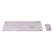 Everest KM-730 Pembe/Beyaz Kablosuz Q Multimedia Klavye + Mouse Set - 4