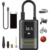 Kablosuz Oto Araç Mini 4000mah 150 Psı Işıklı Oto Hava Kompresörü - 1