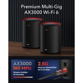 CUDY M3000 AX3000 2.5GIGABIT DUAL BAND MESH ROUTER 3-lü paket thumbnail 2