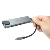 DARK DK-AC-U31X47 Type-C to Ethernet / HDMI / USB 3.0 - USB 2.0 / USB-C PD 100W Macbook Pro/Air & Notebook/Ultrabook için Port Çoklayıcı HUB - 3