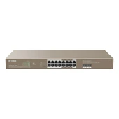 IP-COM 16port IP-G3318P-16-250W Gigabit 2-SFP 250W Ful PoE Cloud Yönetilebilir Rack Mount Swıtch - 1